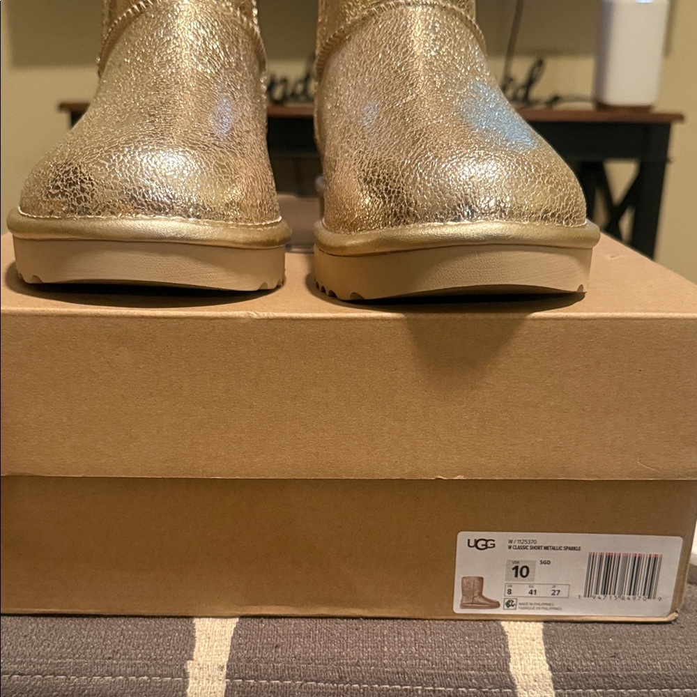 UGG Metallic Gold Boots never worn